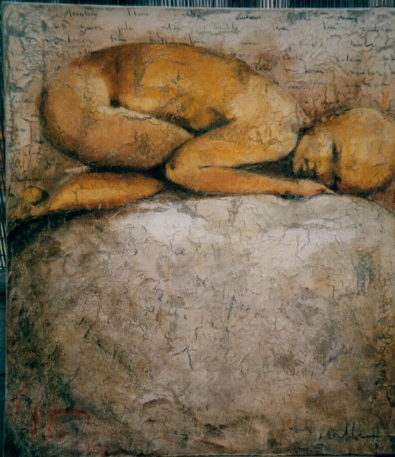 KODOMO I, gesso, oil & mixte